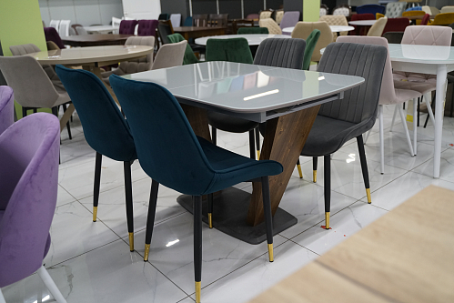 Стол на тумбе Петир 160 белый / дуб монтана из шоурума 1