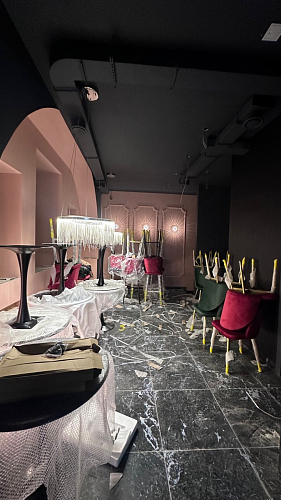 Стол Тулип 80х73 мрамор черный / белый фото покупателя 57