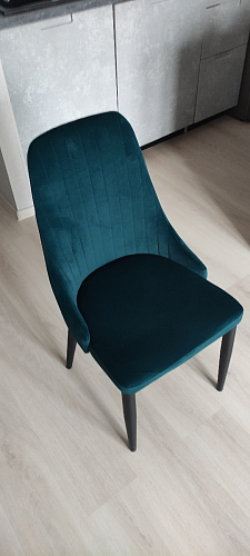 Стул на металлокаркасе Kora green / black фото покупателя 262