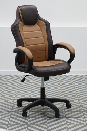 Компьютерное кресло Kadis коричневое / бежевое из шоурума 6
