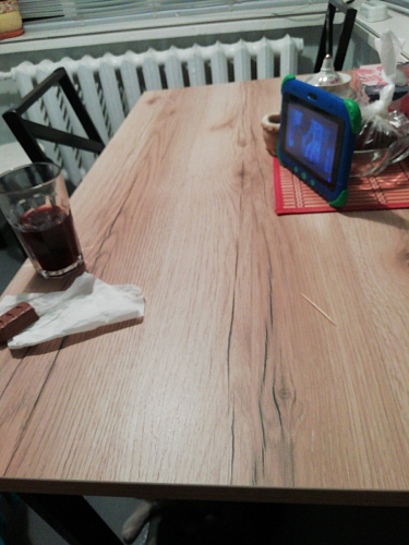 Стеклянный стол Фостер 120(160)х120х76 белый мрамор / черный фото покупателя 16