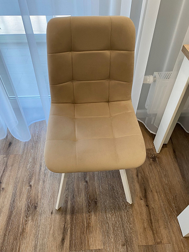 Стул на металлокаркасе Чилли К темно-серый (velutto 32) / черный фото покупателя 208