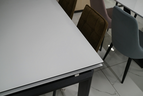 Стеклянный стол Давос белый / венге из шоурума 2