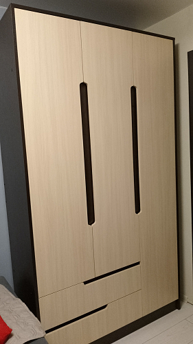 Шкаф Гавана двухстворчатый венге / дуб молочный фото покупателя 2