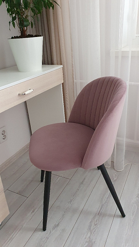 Стул на металлокаркасе Gabi 1 темно-серый / черный фото покупателя 225