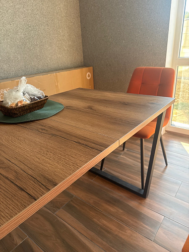 Стол раскладной Лота Лофт 120 25 мм юта / черный матовый фото покупателя 724