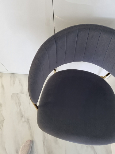 Стул на металлокаркасе Kamelia голубой / голубой / золотой фото покупателя 103