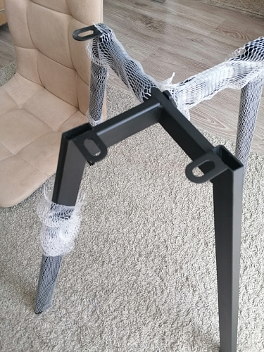 Стул на металлокаркасе Чилли синяя ткань / белый фото покупателя 647