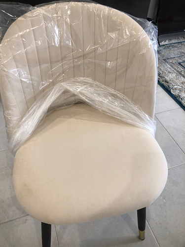 Стул на металлокаркасе Gabi 1 light blue / black / gold фото покупателя 371