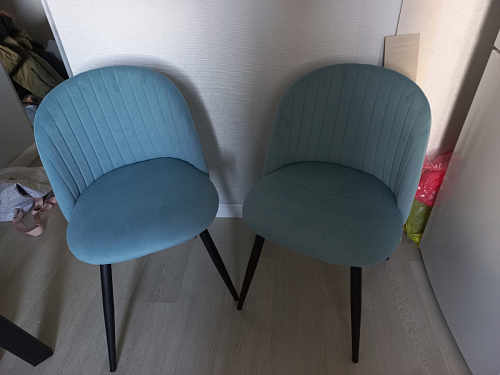 Стул на металлокаркасе Gabi dark beige / black / silver фото покупателя 404