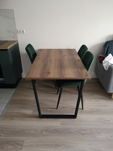 Деревянный стол Лота Лофт 140х80 черный матовый / бетон светлый фото покупателя 223