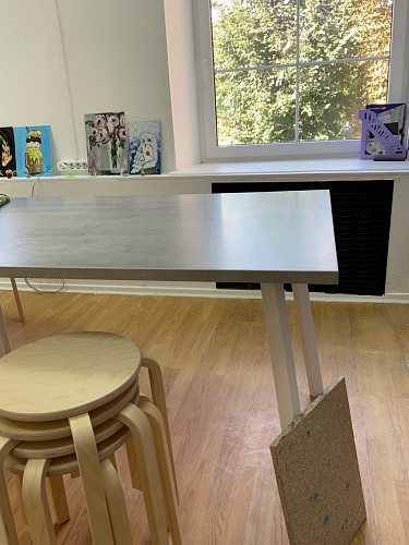 Стол Тринити Лофт 120 32 мм дуб галифакс табако / черный матовый фото покупателя 778