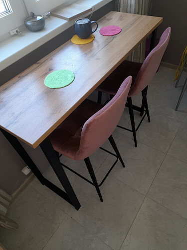 Барная стойка Дилан Лофт 120х40х98 дуб делано темный фото покупателя 135