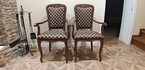 Деревянный стул Клето патина золото / ромб фото покупателя 6