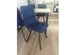 Стул на металлокаркасе Чилли синяя ткань / белый фото покупателя 491