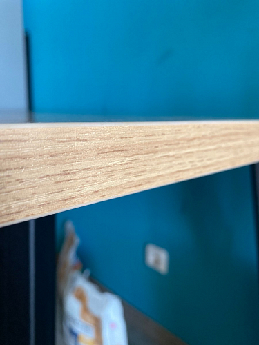 Стол Тринити Лофт 120 32 мм дуб галифакс табако / черный матовый фото покупателя 4