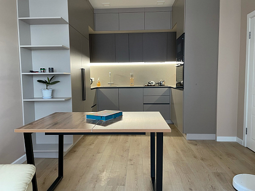 Деревянный стол Лота Лофт 140х80 белый матовый / бетон светлый фото покупателя 496