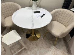 Стол Тулип 90х73 дуб вотан / белый фото покупателя 124