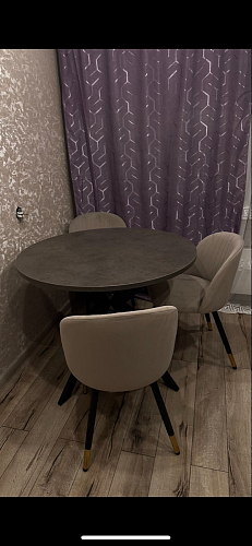 Стул на металлокаркасе Gabi 1 beige / black фото покупателя 275