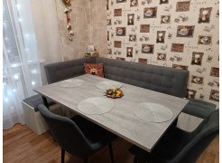 Стол Лота Лофт 140 25 мм черный матовый / бетон фото покупателя 737