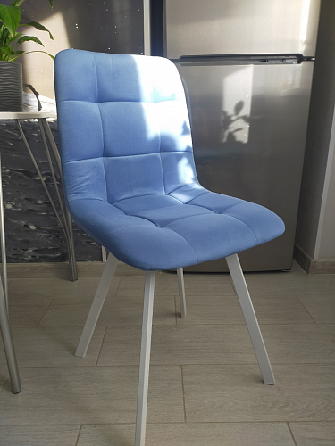 Стул на металлокаркасе Чилли К темно-серый (velutto 32) / черный фото покупателя 109