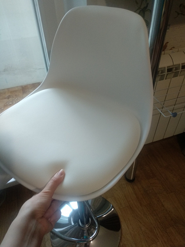 Барный стул Soft white / gray / chrome фото покупателя 4