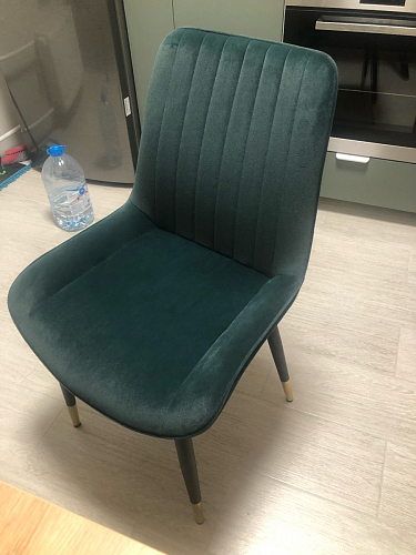 Стул на металлокаркасе Seda 1 latte / black / gold фото покупателя 38