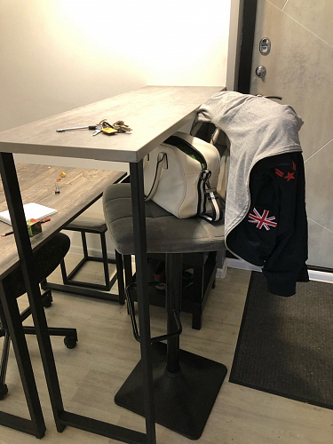 Барная стойка Дилан Лофт 120х60х90 бетон фото покупателя 200