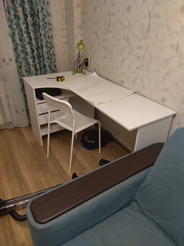 Письменный стол СПм-25 правый белый  - Уцененный экземпляр фото покупателя 76