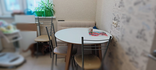 Стеклянный стол Семвэлл белый / дуб монтана фото покупателя 1