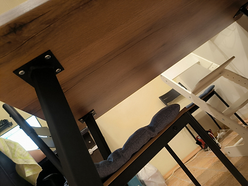 Стол Тринити Лофт 120 32 мм дуб галифакс табако / черный матовый фото покупателя 31