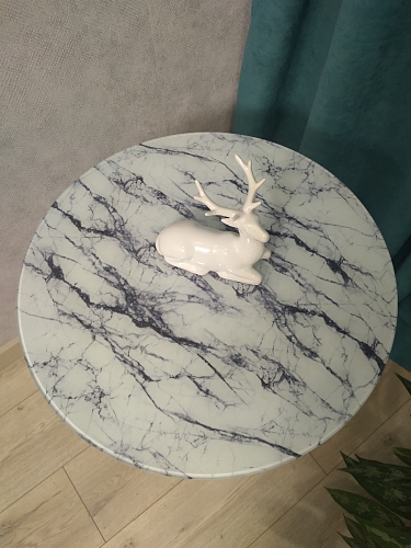 Журнальный столик Волопас белый мрамор фото покупателя 7