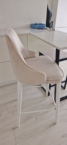 Полубарный стул Атани серо-синий / кант синий / черный фото покупателя 4