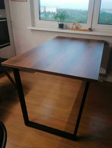 Деревянный стол Лота Лофт 120х75 белый матовый / дуб крафт золотой фото покупателя 626