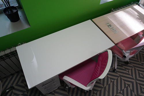 Компьютерное кресло Ergoplus белое / голубое из шоурума 7