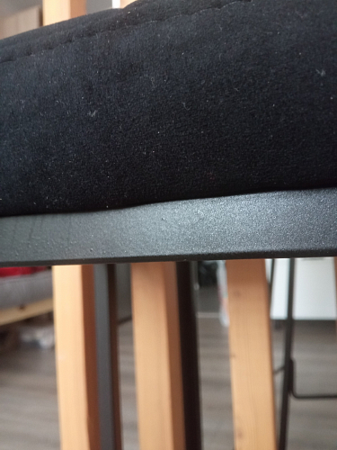 Барный стул Лофт ткань канди грей / черный матовый фото покупателя 197