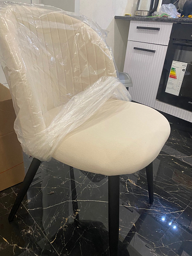 Стул на металлокаркасе Gabi 1 beige / black фото покупателя 536