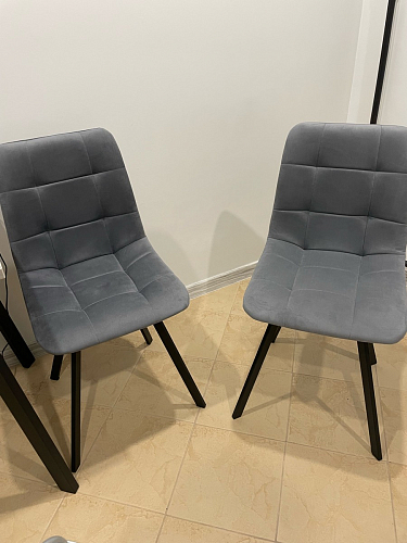 Стул на металлокаркасе Чилли синий / белый фото покупателя 844