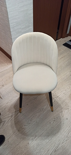 Стул на металлокаркасе Gabi 1 light purple / black / gold фото покупателя 111