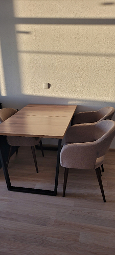 Стол Лота Лофт 140 25 мм черный матовый / бетон фото покупателя 935