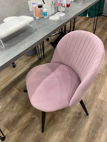 Стул на металлокаркасе Gabi 1 light purple / black фото покупателя 718