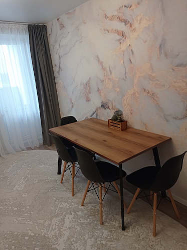 Стол Тринити Лофт 120 32 мм дуб галифакс табако / черный матовый фото покупателя 814