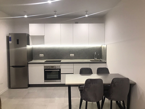 Стол Лота Лофт 120 32 мм бетон / черный матовый фото покупателя 95