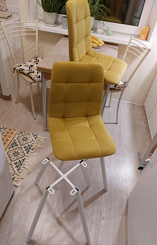 Стул на металлокаркасе Чилли темно-серый / черный каркас фото покупателя 709