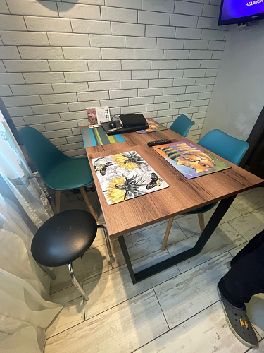 Деревянный стол Лота Лофт 140х80 дуб крафт табачный / черный матовый фото покупателя 254