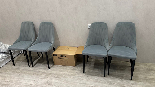 Стул на металлокаркасе Kora dark gray / black фото покупателя 379