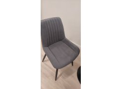 Стул на металлокаркасе Вейв светло-серый (hl 63) / 10К черный каркас фото покупателя 176