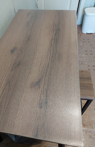 Стол Тринити Лофт 120 32 мм бетон / черный матовый фото покупателя 622