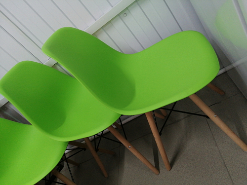 Пластиковый стул Eames PC-015 серо-голубой / дерево фото покупателя 298