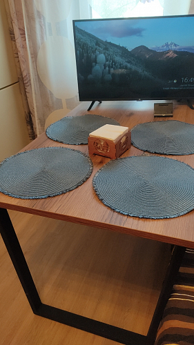 Стол Лота Лофт 140 25 мм черный матовый / бетон фото покупателя 404